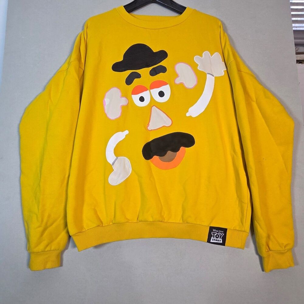 Oh My Disney Toy Story Mr Potato Head Yellow Sweatshirt Adult M Oversized